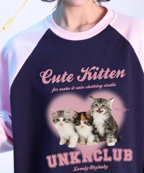 Chick（チック）の「▲キャットリンガーTシャツ（Tシャツ/カットソー・レディース・ピンク・M/L）」の4枚目の写真