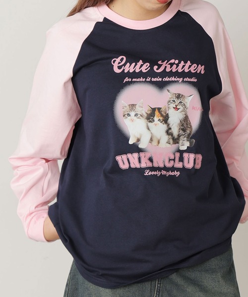 Chick（チック）の「▲キャットリンガーTシャツ（Tシャツ/カットソー・レディース・ピンク・M/L）」の10枚目の写真