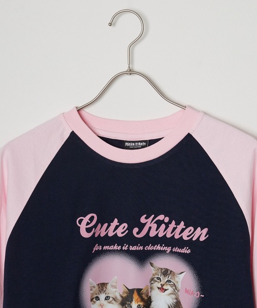Chick（チック）の「▲キャットリンガーTシャツ（Tシャツ/カットソー・レディース・ピンク・M/L）」の5枚目の写真