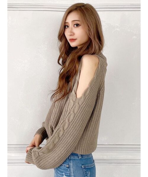 GYDA(ジェイダ)の「オフタートルオフショルニットトップス(ニット/セーター・レディース・ベージュ/オフホワイト/ダークオレンジ・FREE)」の21枚目の写真