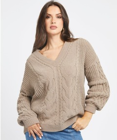Aki Chenille Cable Sweater