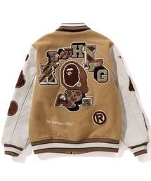 BAPE XL オリーブジャケット　スタジャン A BATHING APE（アベイシングエイプ）の「BAPE MULTI MOTIF