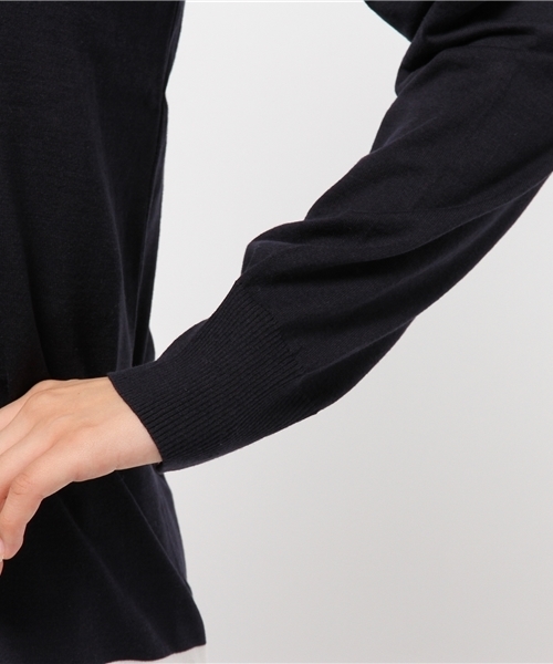 MACKINTOSH PHILOSOPHY（ﾏｯｷﾝﾄｯｼｭ ﾌｨﾛｿﾌｨｰ）の「【ウォッシャブル】ガスコットンVネックニットカーディガン（カーディガン/ボレロ・レディース・ネイビー/ワイン/ブラウン系その他/ダークネイビー・38）」の14枚目の写真