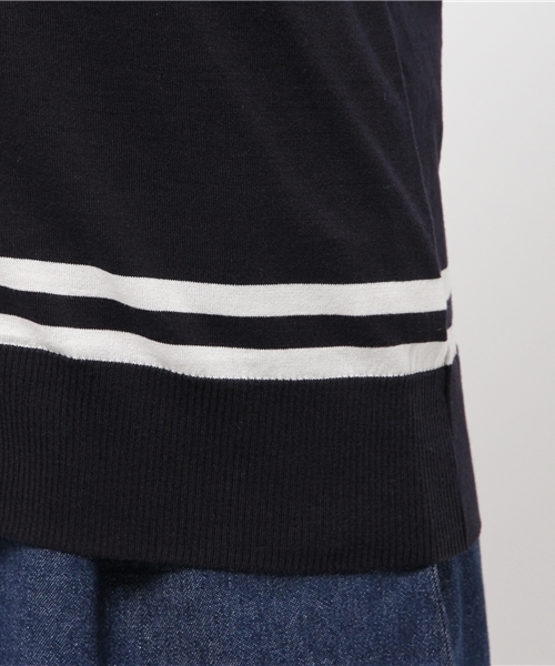 MACKINTOSH PHILOSOPHY（ﾏｯｷﾝﾄｯｼｭ ﾌｨﾛｿﾌｨｰ）の「【ウォッシャブル】ガスコットンVネックニットカーディガン（カーディガン/ボレロ・レディース・ネイビー/ワイン/ブラウン系その他/ダークネイビー・38）」の5枚目の写真