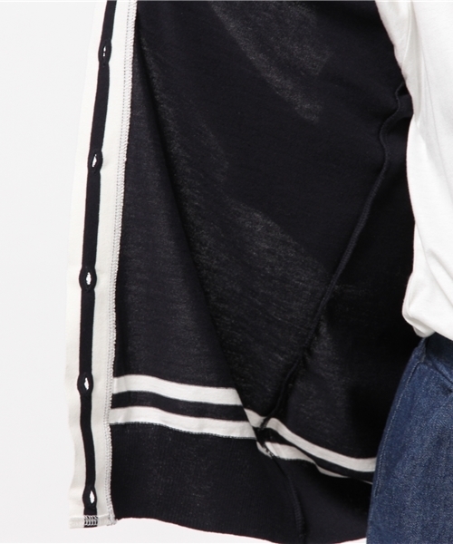 MACKINTOSH PHILOSOPHY（ﾏｯｷﾝﾄｯｼｭ ﾌｨﾛｿﾌｨｰ）の「【ウォッシャブル】ガスコットンVネックニットカーディガン（カーディガン/ボレロ・レディース・ネイビー/ワイン/ブラウン系その他/ダークネイビー・38）」の8枚目の写真