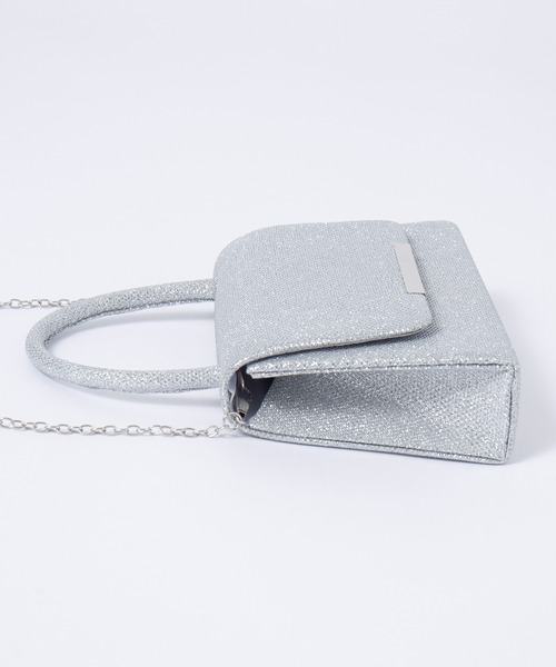 SETUP7（セットアップセブン）の「【SETUP7】2WAYショルダーチェーン付きオケージョンバッグ ラメパーティーバッグ KNF049（ハンドバッグ・レディース・シルバー/ブラック/ゴールド・FREE）」の21枚目の写真