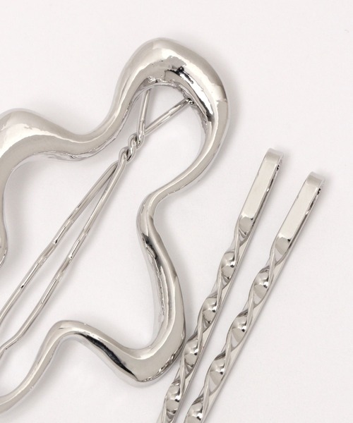 niko and...（ニコアンド）の「メタルダボピン＆ヘアピンSET（ヘアピン・レディース・グレー/イエロー・0）」の6枚目の写真