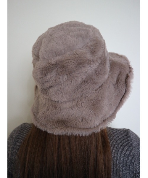 TRUNC（トランクエイティーエイト）の「2WAY Mouton Backet Hat（ハット・レディース・グレイッシュベージュ・FREE）」の4枚目の写真