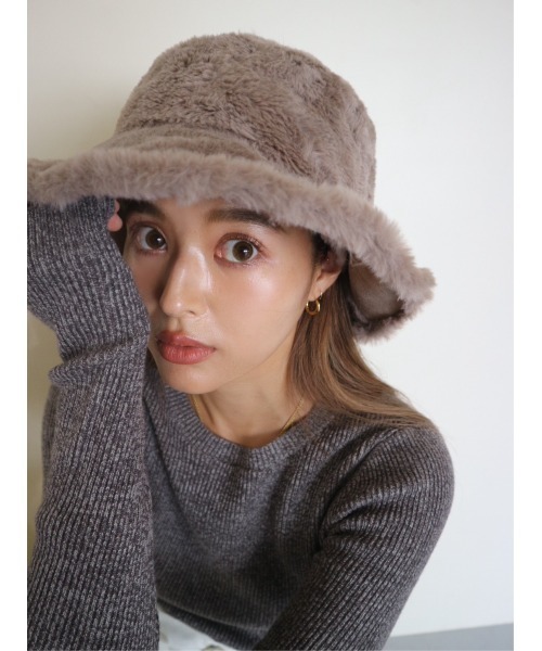 TRUNC（トランクエイティーエイト）の「2WAY Mouton Backet Hat（ハット・レディース・グレイッシュベージュ・FREE）」の8枚目の写真