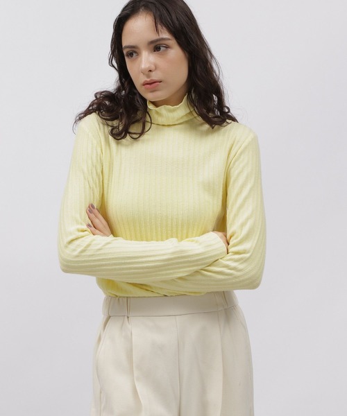 LAKOLE(ラコレ)の「モールドリブニットソー / 987987(ニット/セーター・レディース・アイボリー/グレー/ブラック/イエロー・MEDIUM/SMALL)」の1枚目の写真