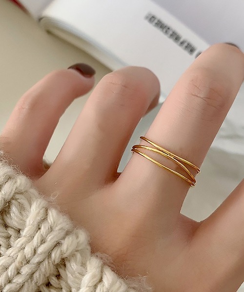 ABBEY MARKET（アビーマーケット）の「金属アレルギー対応 ステンレス製 リング サージカルステンレス ウェーブリング 華奢リング（リング・レディース・ゴールド/シルバー・9号/11号/14号/16号/18号/21号）」の5枚目の写真