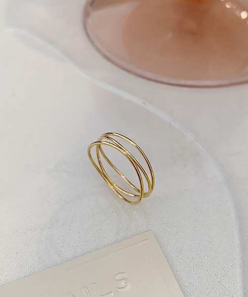 ABBEY MARKET（アビーマーケット）の「金属アレルギー対応 ステンレス製 リング サージカルステンレス ウェーブリング 華奢リング（リング・レディース・ゴールド/シルバー・9号/11号/14号/16号/18号/21号）」の7枚目の写真