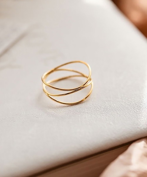 ABBEY MARKET（アビーマーケット）の「金属アレルギー対応 ステンレス製 リング サージカルステンレス ウェーブリング 華奢リング（リング・レディース・ゴールド/シルバー・9号/11号/14号/16号/18号/21号）」の8枚目の写真