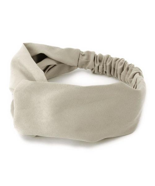 green label relaxing（グリーンレーベルリラクシング）の「CB クロスターバン◆（ヘアバンド・レディース・ライトグレー/ブラウン/クリーム/ダークグリーン・フリー）」の4枚目の写真