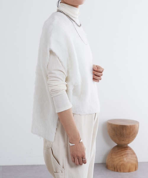 SHENERY（シーナリー）の「起毛ニットベスト（ベスト・レディース・オフホワイト/グレー/ブラック・FREE）」の9枚目の写真