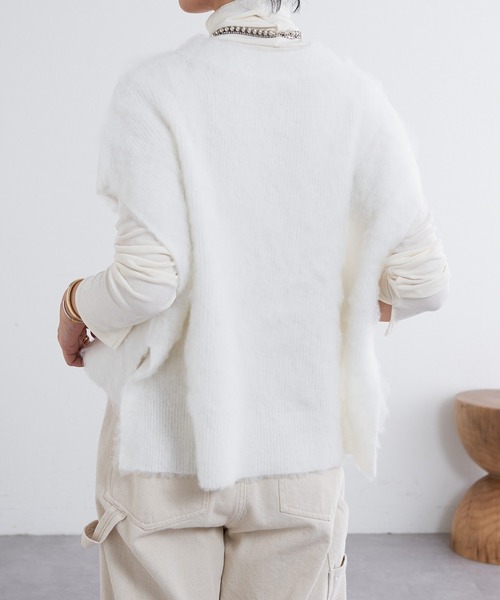 SHENERY（シーナリー）の「起毛ニットベスト（ベスト・レディース・オフホワイト/グレー/ブラック・FREE）」の10枚目の写真