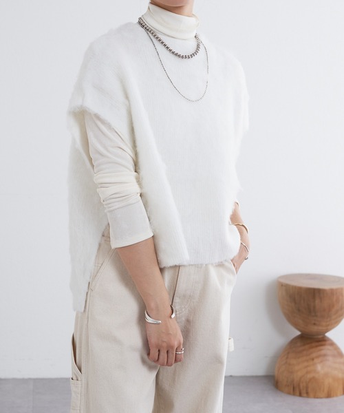 SHENERY（シーナリー）の「起毛ニットベスト（ベスト・レディース・オフホワイト/グレー/ブラック・FREE）」の12枚目の写真