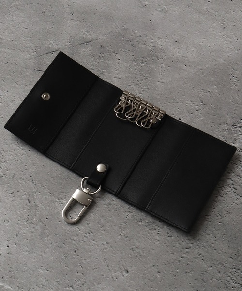 dunhill（ダンヒル）の「【DUNHILL/ダンヒル】本革 ロゴ刻印メタルプレート キーケース（キーケース/キーアクセサリー・メンズ・ブラック・FREE）」の4枚目の写真