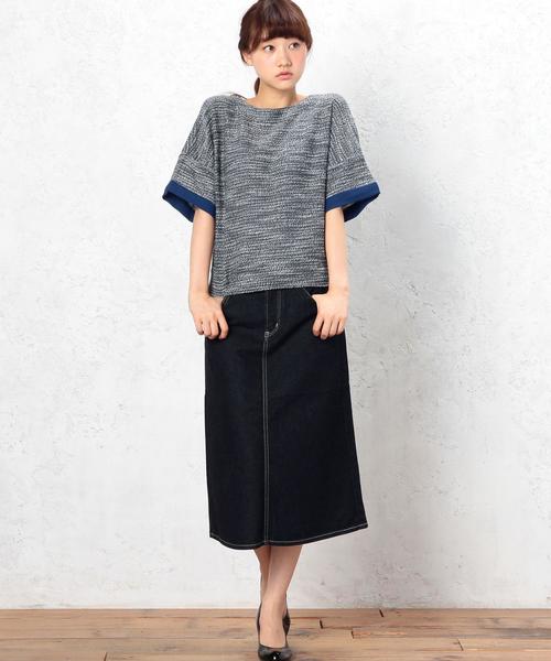 Lee（リー）の「Lee（リー）ミモレDENIM スカート ◆（デニムスカート・レディース・ネイビー・SMALL/MEDIUM）」の10枚目の写真