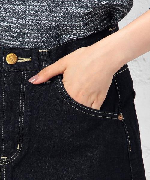 Lee（リー）の「Lee（リー）ミモレDENIM スカート ◆（デニムスカート・レディース・ネイビー・SMALL/MEDIUM）」の3枚目の写真