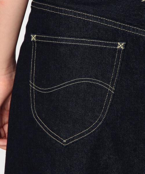 Lee（リー）の「Lee（リー）ミモレDENIM スカート ◆（デニムスカート・レディース・ネイビー・SMALL/MEDIUM）」の4枚目の写真