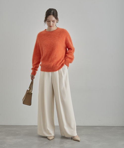 ROPE'（ロペ）の「【一部店舗限定】ダブルクロス2タックワイドパンツ（その他パンツ・レディース・オフホワイト/ネイビー・38）」の19枚目の写真