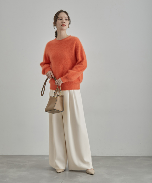 ROPE'（ロペ）の「【一部店舗限定】ダブルクロス2タックワイドパンツ（その他パンツ・レディース・オフホワイト/ネイビー・38）」の20枚目の写真