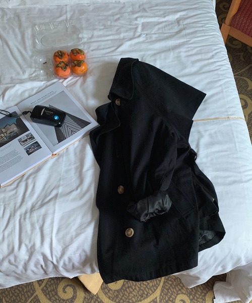 aimoha（アイモハ）の「トレンチジャケット（トレンチコート・レディース・カーキ/ブラック/ベージュ・FREE）」の8枚目の写真