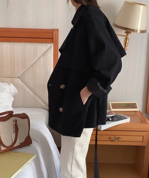 aimoha（アイモハ）の「トレンチジャケット（トレンチコート・レディース・カーキ/ブラック/ベージュ・FREE）」の19枚目の写真