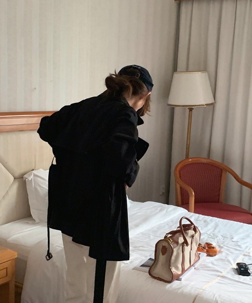 aimoha（アイモハ）の「トレンチジャケット（トレンチコート・レディース・カーキ/ブラック/ベージュ・FREE）」の21枚目の写真