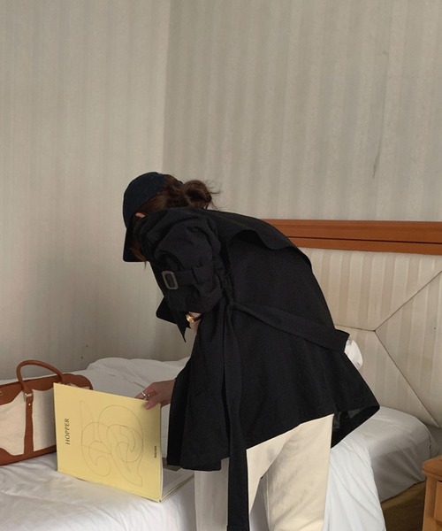 aimoha（アイモハ）の「トレンチジャケット（トレンチコート・レディース・カーキ/ブラック/ベージュ・FREE）」の22枚目の写真