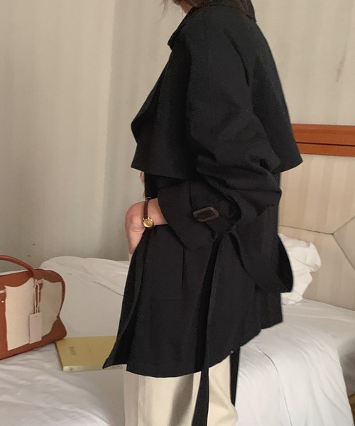 aimoha（アイモハ）の「トレンチジャケット（トレンチコート・レディース・カーキ/ブラック/ベージュ・FREE）」の17枚目の写真