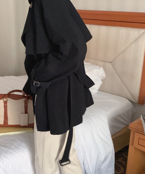 aimoha（アイモハ）の「トレンチジャケット（トレンチコート・レディース・カーキ/ブラック/ベージュ・FREE）」の18枚目の写真