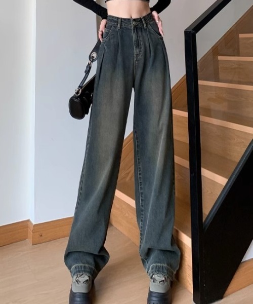 セール】タックスーパーワイドデニムパンツ（デニムパンツ）｜GEMEDA