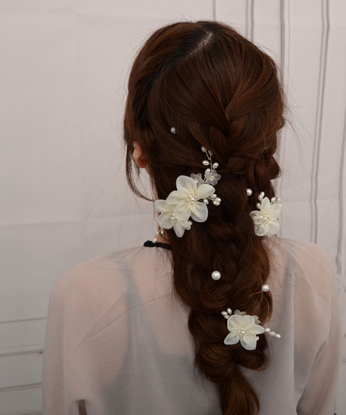 セール】【float】フラワー パール かんざし/髪飾り/Uピン【3個セット