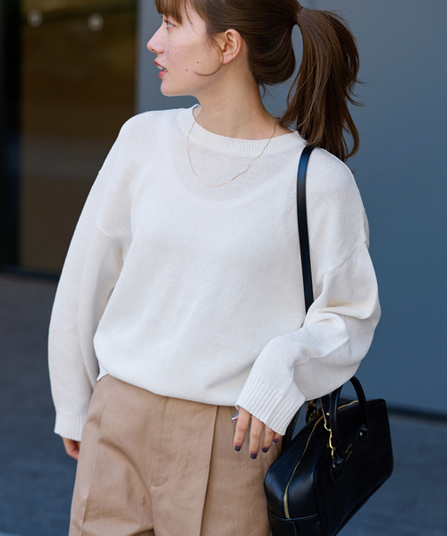 【FRAMeWORK】ウォッシャブルペーパーヤーンニット FRAMeWORK（フレームワーク）の「ウォッシャブルペーパーヤーン