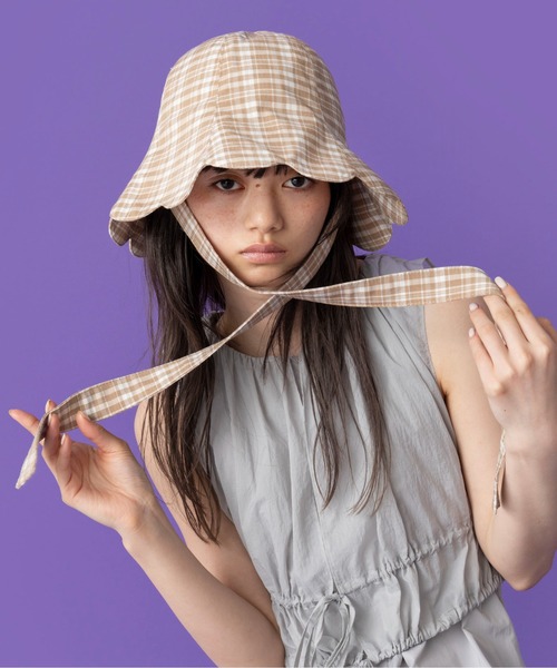 Casselini（キャセリーニ）の「Casselini(キャセリーニ)フラワーハット（ハット・レディース・ブラック/ベージュ/レッド/グリーン/パープル/ストライプ/キャメル・FREE）」の22枚目の写真