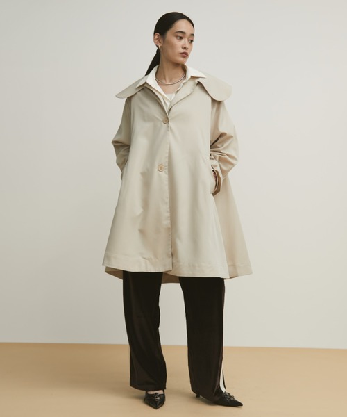 丸襟ステンカラーコート（ステンカラーコート）｜MERLOT（メルロー）の