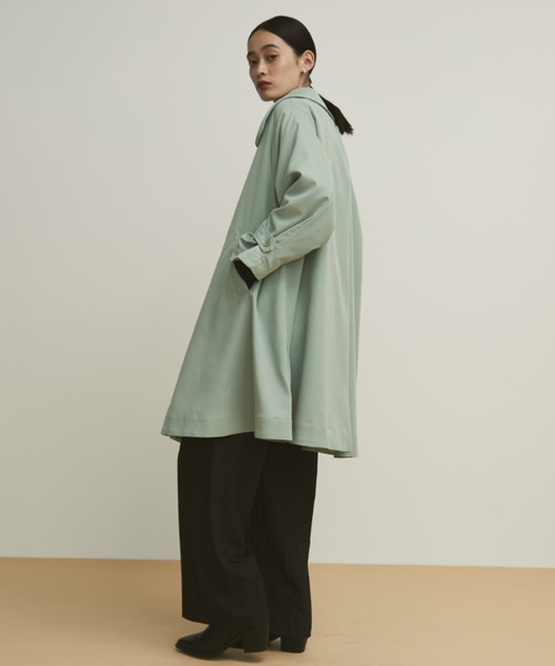 MERLOT（メルロー）の「丸襟ステンカラーコート（ステンカラーコート・レディース・ライトグリーン/ベージュ・FREE）」の16枚目の写真