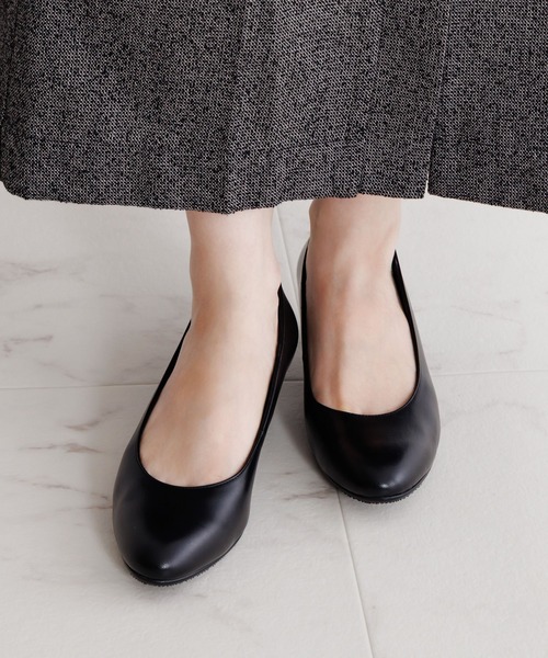卑弥呼（ヒミコ）の「【Made in Japan】【卑弥呼】【撥水】 3.5cmヒールラウンドトゥブラックパンプス/600001（パンプス・レディース・ブラック・22.5cm/23.0cm/23.5cm/24.0cm/24.5cm/25.0cm/25.5cm/26.0cm/26.5cm/21.5cm/22.0cm）」の9枚目の写真
