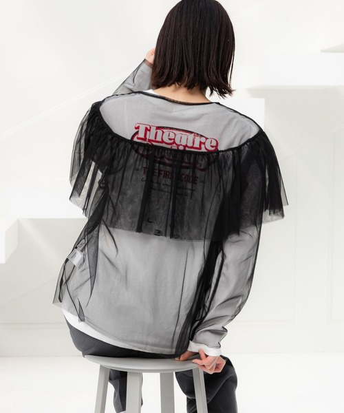 LAKOLE（ラコレ）の「チュールフリルプルオーバー / 108142（その他トップス・レディース・ライトブルー/ブラック/アイボリー・MEDIUM/SMALL）」の12枚目の写真