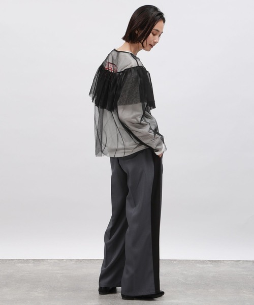 LAKOLE（ラコレ）の「チュールフリルプルオーバー / 108142（その他トップス・レディース・ライトブルー/ブラック/アイボリー・MEDIUM/SMALL）」の15枚目の写真