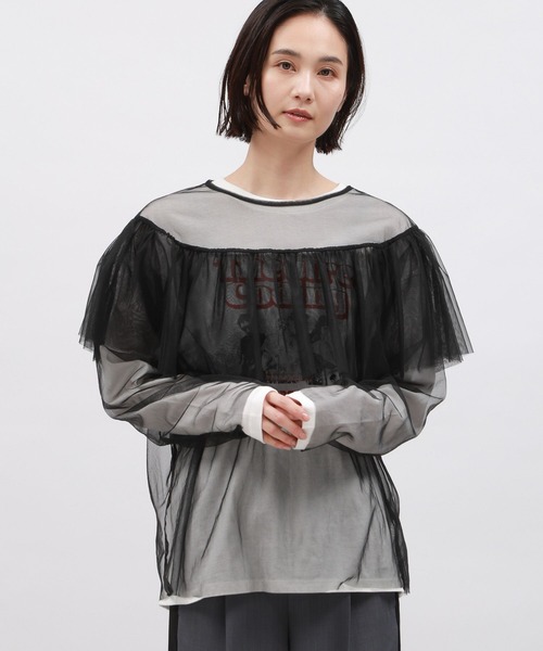 LAKOLE（ラコレ）の「チュールフリルプルオーバー / 108142（その他トップス・レディース・ライトブルー/ブラック/アイボリー・MEDIUM/SMALL）」の16枚目の写真