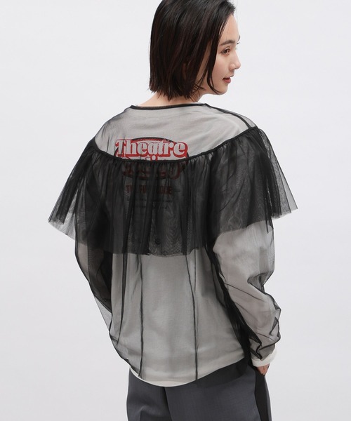 LAKOLE（ラコレ）の「チュールフリルプルオーバー / 108142（その他トップス・レディース・ライトブルー/ブラック/アイボリー・MEDIUM/SMALL）」の18枚目の写真