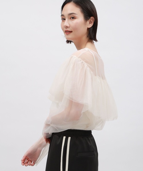 LAKOLE（ラコレ）の「チュールフリルプルオーバー / 108142（その他トップス・レディース・ライトブルー/ブラック/アイボリー・MEDIUM/SMALL）」の21枚目の写真