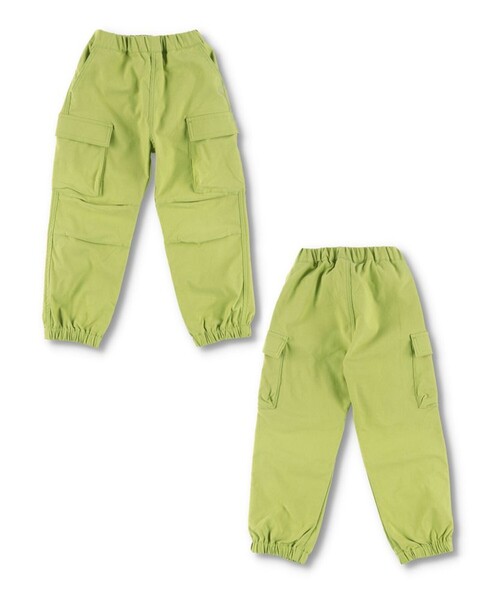 BRANSHES（ブランシェス）の「カーゴロングパンツ（カーゴパンツ・キッズ・アイボリー/ライム・110/120/130/140/150/90/100）」の3枚目の写真