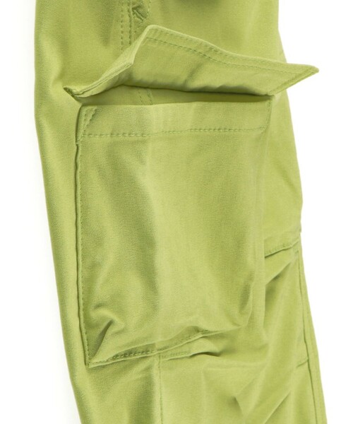 BRANSHES（ブランシェス）の「カーゴロングパンツ（カーゴパンツ・キッズ・アイボリー/ライム・110/120/130/140/150/90/100）」の9枚目の写真