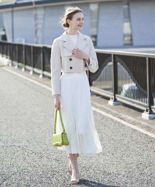 【セール】ダブルクロスショートトレンチ（トレンチコート）｜And Couture（アンドクチュール）