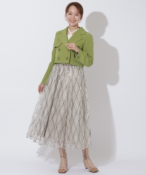 【セール】ダブルクロスショートトレンチ（トレンチコート）｜And Couture（アンドクチュール）