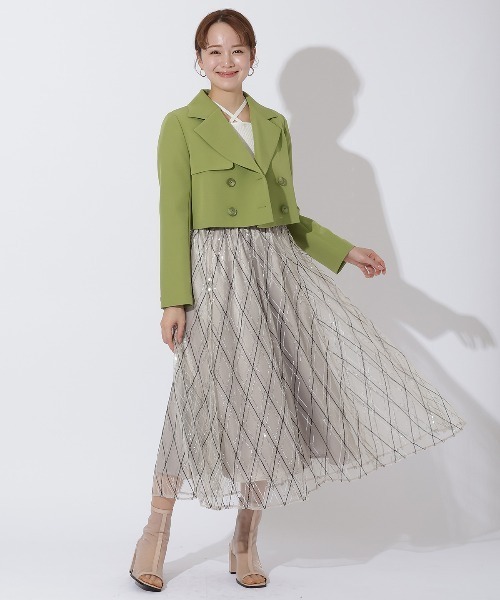 【セール】ダブルクロスショートトレンチ（トレンチコート）｜And Couture（アンドクチュール）